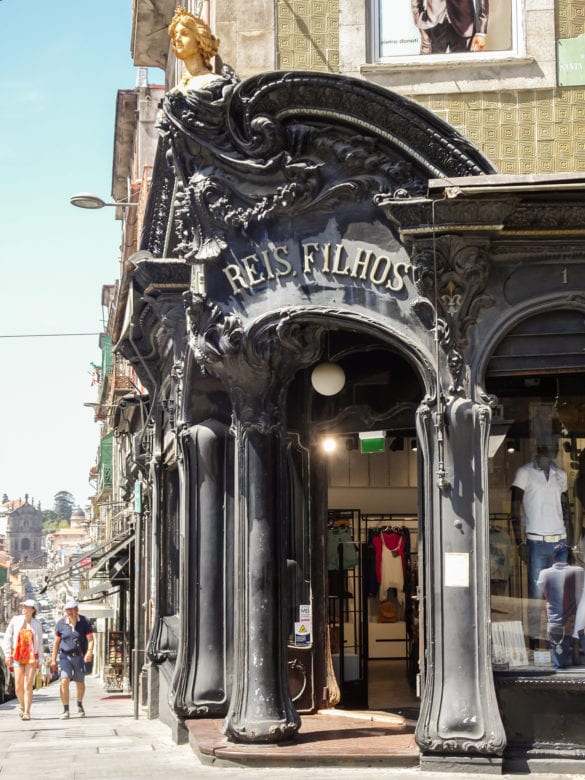 Jugendstil Bekleidungsgeschäft Reis & Filhos in Porto