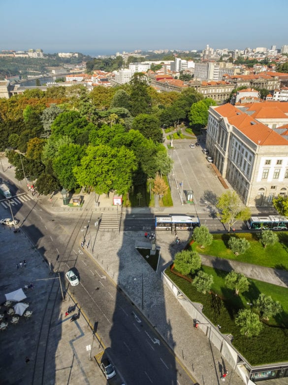 Ausblick auf den Jardim da Cordoaria vom Turm der Igreja dos Clérigos