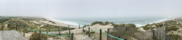 Panorama am Praia da Amorosa am Jakobsweg Portugal