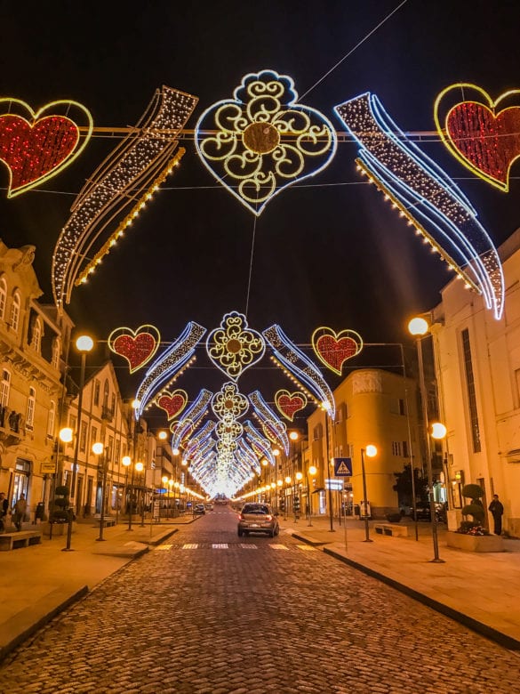Beleuchtung bei Nacht in Viana do Castelo