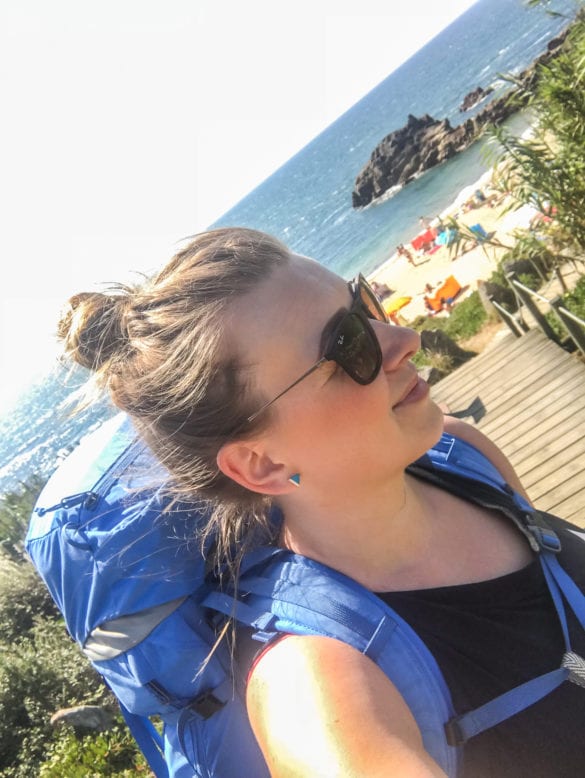 Selfie von fancyfrency am Beach Castro Sampaio in Lamosa am Jakobsweg Portugal