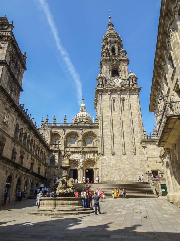 Kirche in Santiago de Compostela am Jakobsweg Portugal