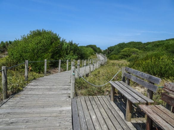 Sitzgelegenheiten am Jakobsweg Portugal