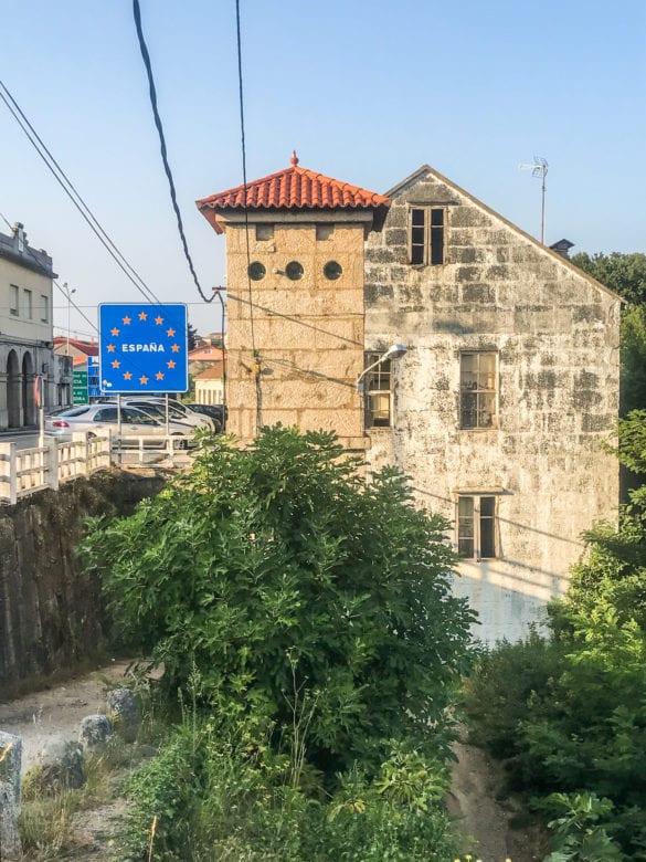Grenzübergang nach Spanien in Tui am Jakobsweg Prtugal