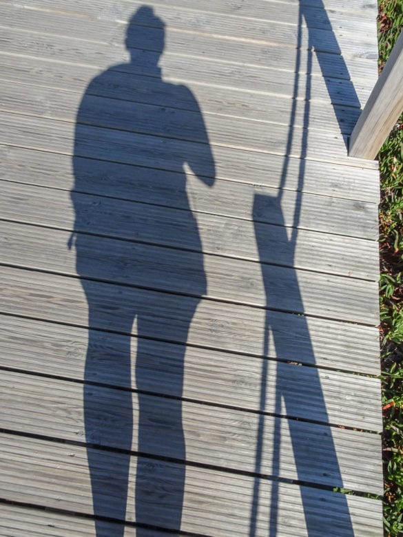 Schatten Pilger fancyfrency am Jakobsweg Portugal